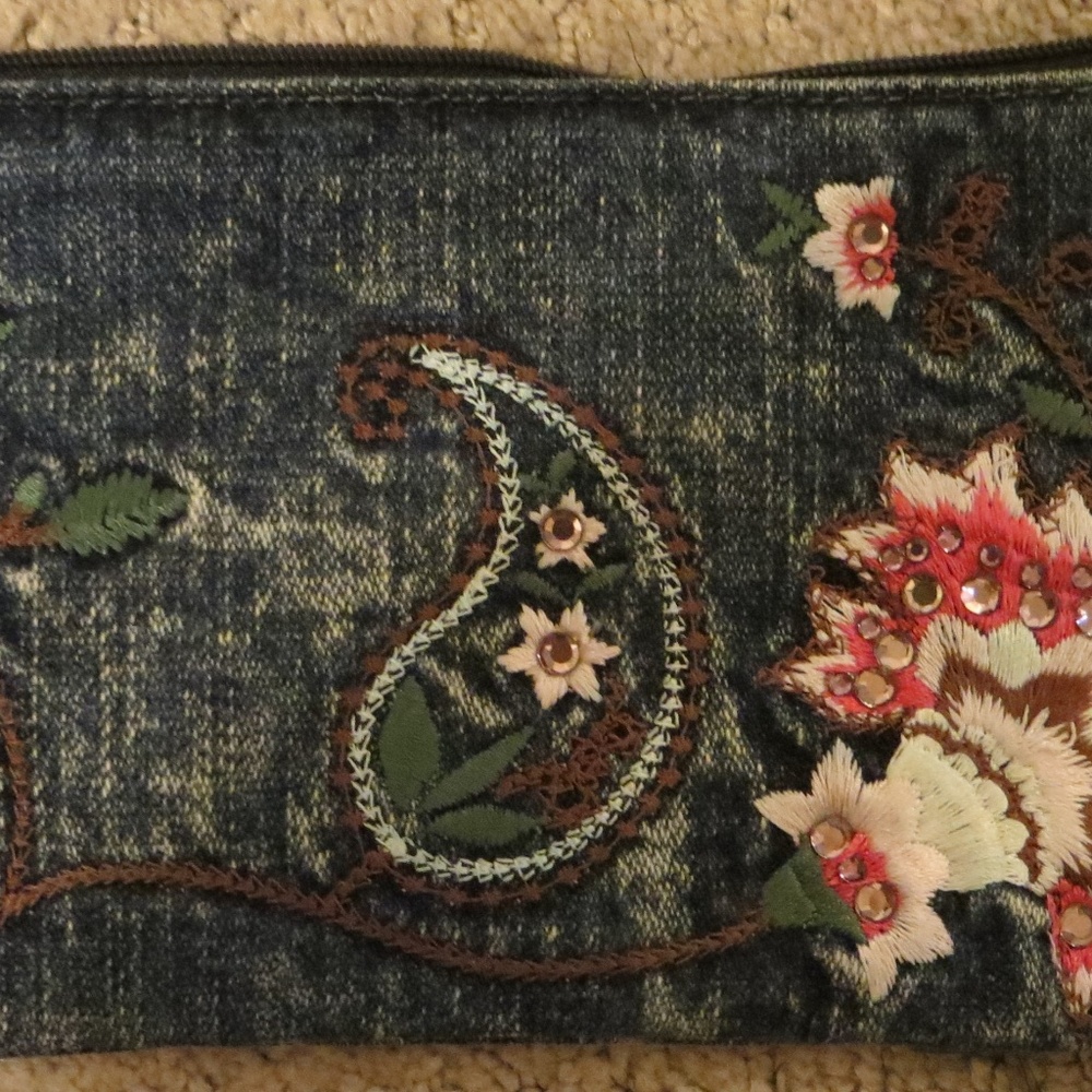 Blue Cult Denim And Embroidered Case